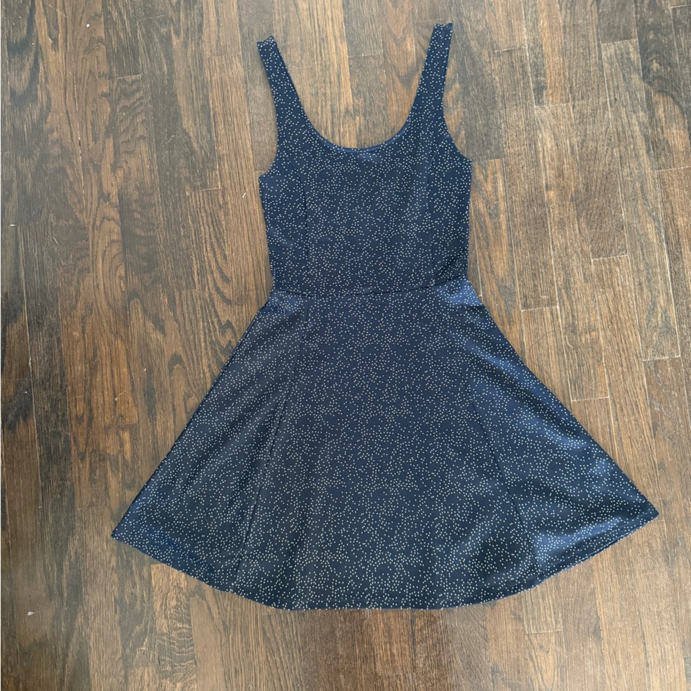 H&M Navy Tank Dress with White Dots
